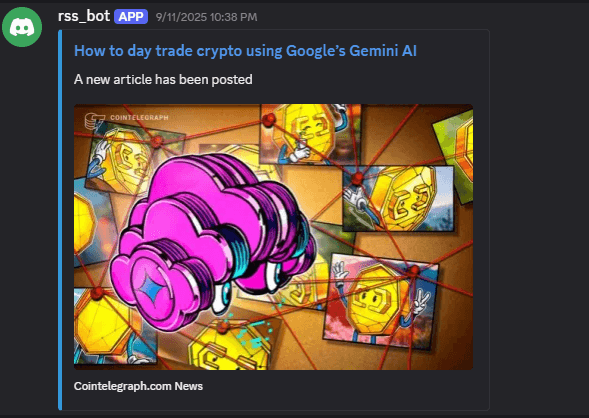 RSS Discord Bot Screenshot